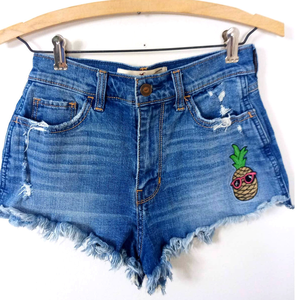 Hollister Women 0 Destroyed Cutoff High Rise Short - Picture 1 of 7